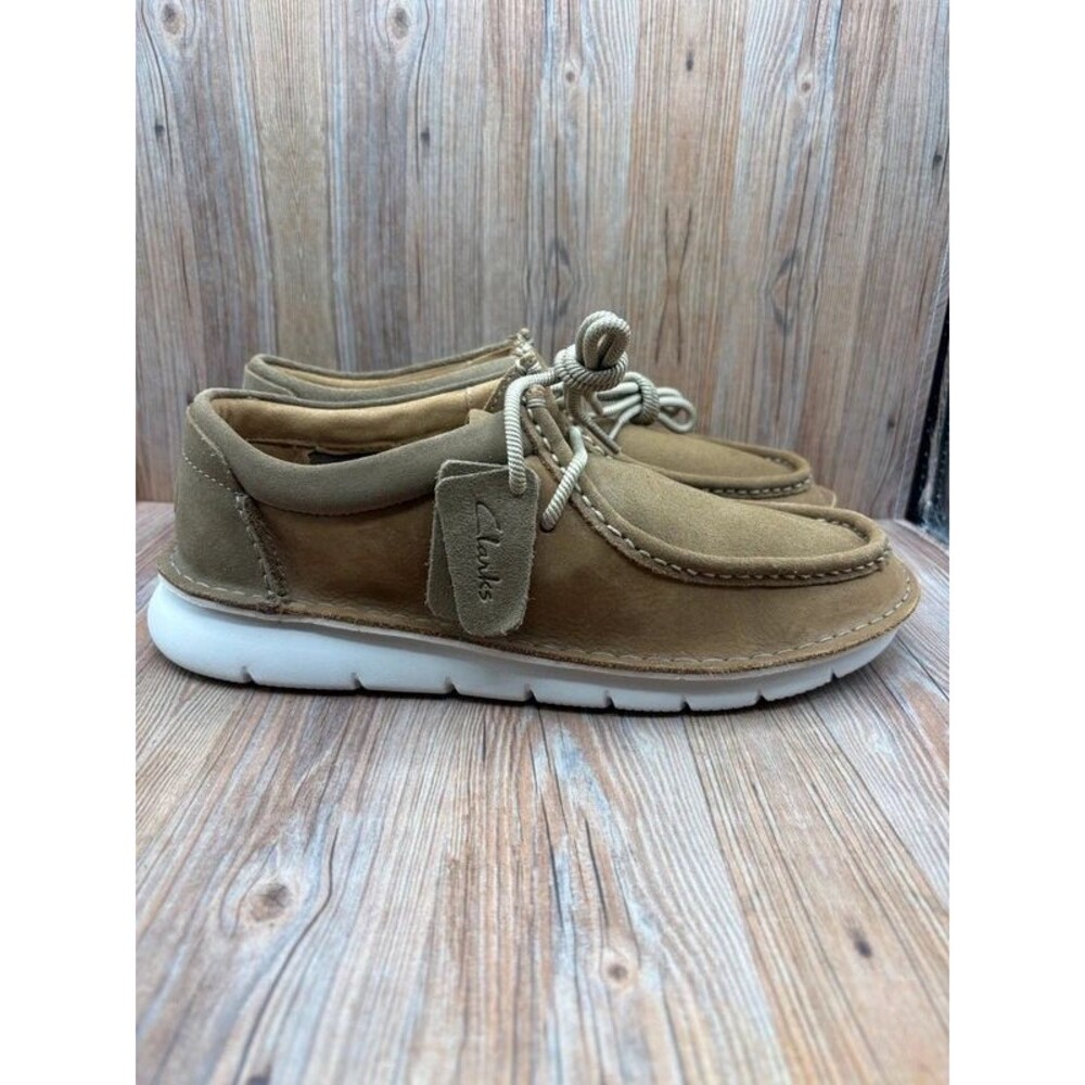 Clarks Mens Colehill Easy Nubuck Dark Sand Size 10.5